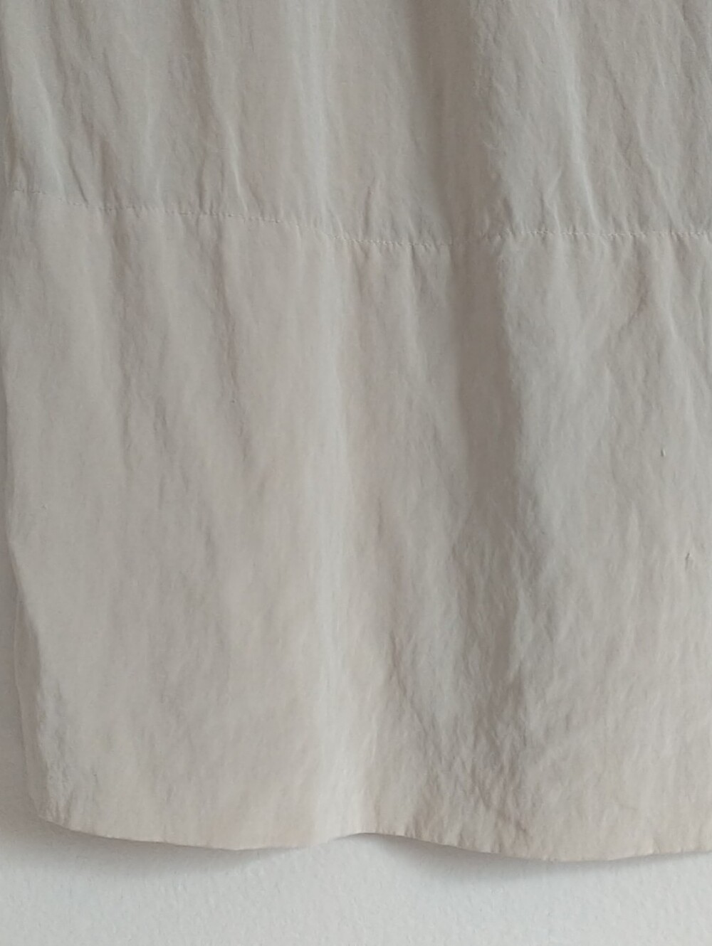 BRUNELLO CUCINELLI Shift Dress M Beige Silk V Neck*READ - Picture 3 of 14